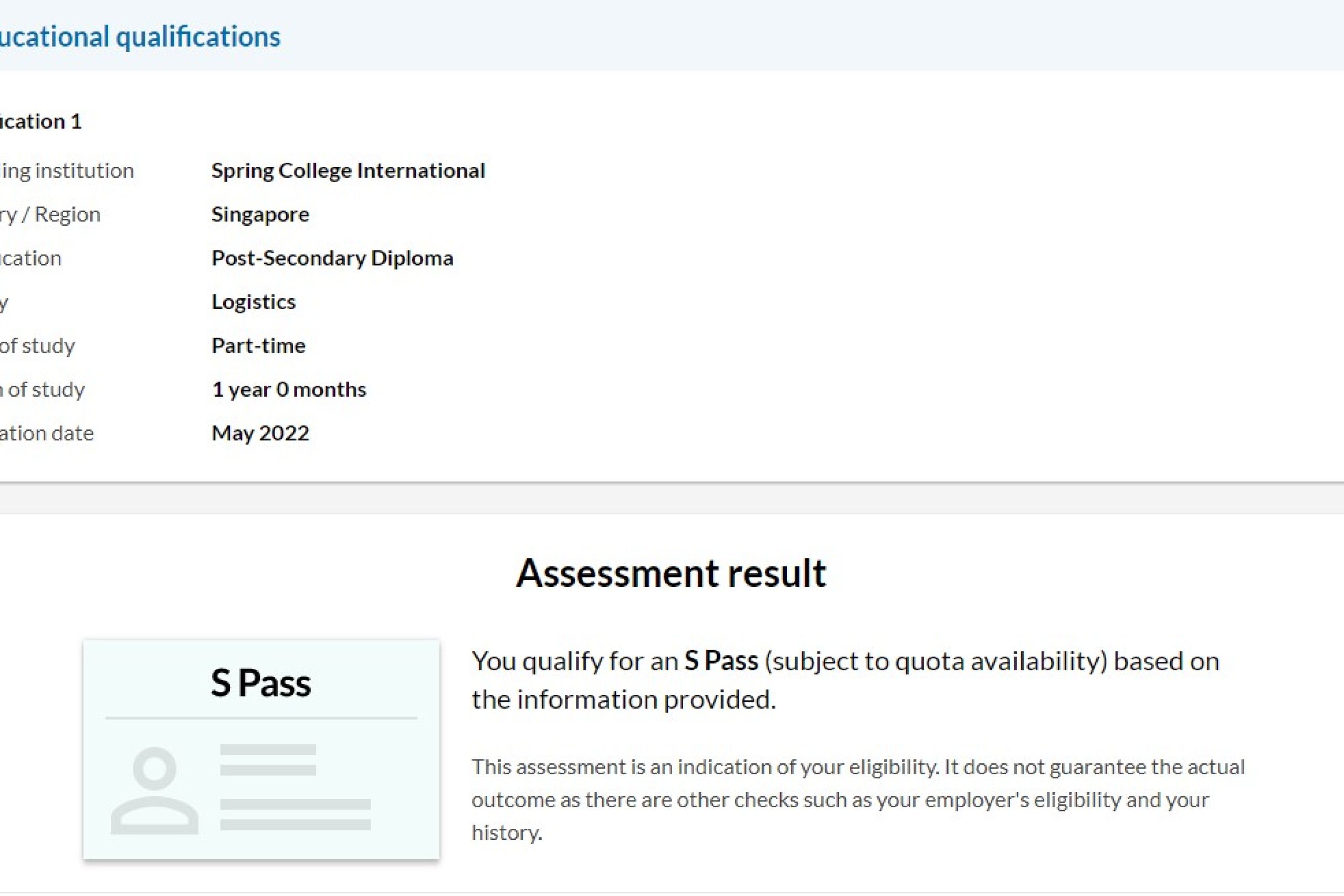 diploma singapore mom spass