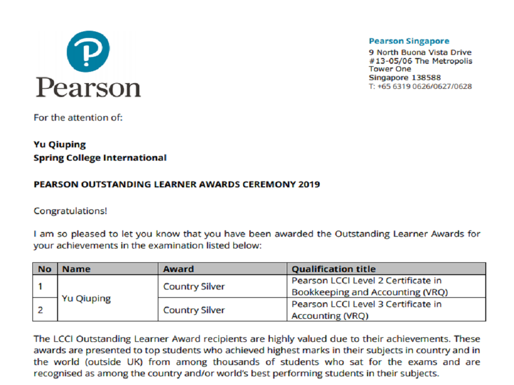 Read more about the article Pearson Outstanding Learner Awards 2019