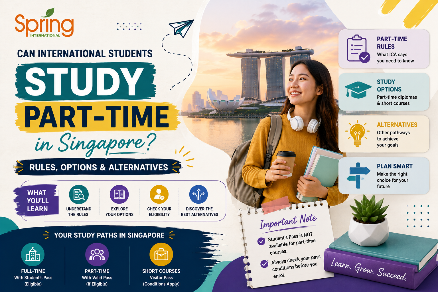 Can International Students Study Part-Time in Singapore? Rules, Options & Alternatives (2026)